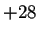 $+28$